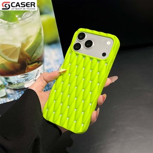 Coque de téléphone 3D tissée ajourée à dissipation thermique pour <span class=keywords><strong>iPhone</strong></span> 18 17 Pro Max 16 15 14 13, en silicone souple antichoc et respirante à grille - Product Image 2