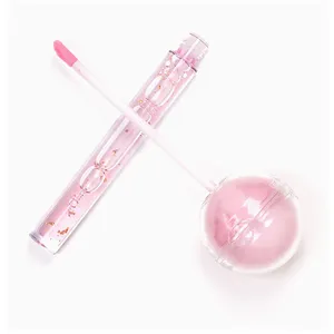 Lip Gloss berubah warna ajaib, minyak bibir dan bola pelembap bibir 2 dalam 1 rasa buah bar permen