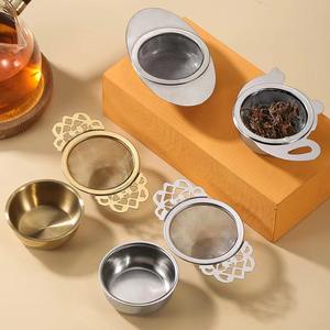 304 in acciaio inossidabile a rete Fine con ciotole per gocciolamento per tè sfuso senza scorie di foglie di tè - Product Image 3