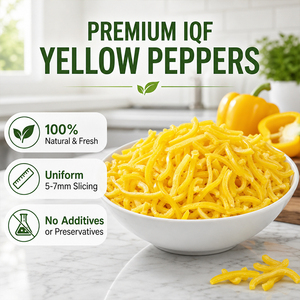 Nouvel Arrivage IQF 100% Naturel, Homologué FDA, Approvisionnement Annuel pour Plats Préparés, <span class=keywords><strong>Légumes</strong></span> Mixtes Surgelés, Poivron Jaune - Product Image 5