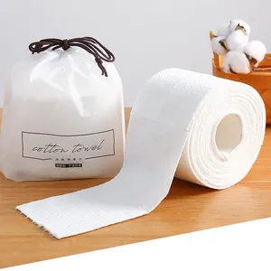 Rolo de tecido de algodão descartável 150g, tecido macio facial, toalhas de algodão descartáveis não tecidas, tecido macio e seco, 20x20 cm