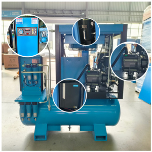 China Factory Hardbo All in One Solution PM VSD Stationary Air Compressor <b>Special</b> for Laser Low Noise 7kw-160kw. 16bar 20bar - Product Image 4