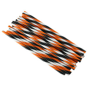 Pailles en plastique dur <span class=keywords><strong>à</strong></span> rayures colorées Pailles de fête pour les fêtes de jus Pailles <span class=keywords><strong>à</strong></span> boire - Product Image 1