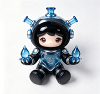 Figurine OEM personnalisée style technologique Zodiaque Verseau en PVC et ABS avec peluche douce et moelleuse, boîte mystère de collection, jouet artistique