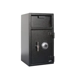 Valuables New Design Anti Fire Black Solid Steel Safe Deposit Box For Money Valuables