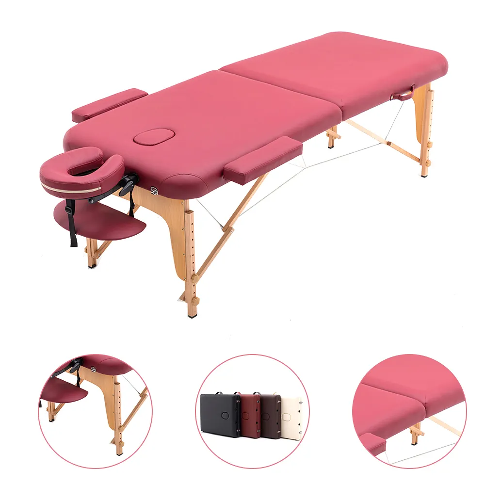 Table de Spa pour Salon de beauté, lit de Massage de thérapie réglable en hauteur, Tables de Massage portables pliables