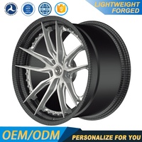 Velg Karbon Fiber Forged 2-Piece 20 21 22 24 Inch HX104 Brushed Rims untuk Porsche 911 992 GT3 RS Ferrari F8 McLaren