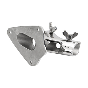 Marine <strong>Hardware</strong> 316 Stainless Steel Boat <strong>Flag</strong> Pole Holder <strong>Bracket</strong> Flagpole Base with Knob - Product Image 4