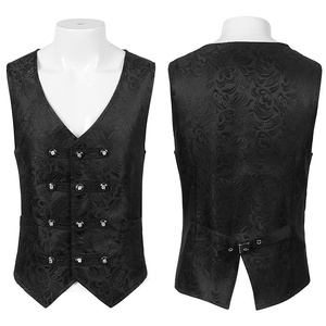 <span class=keywords><strong>Gilet</strong></span> Homme Renaissance Steampunk Gothique Jacquard Croisé pour Costume Habillé Formel - Product Image 3