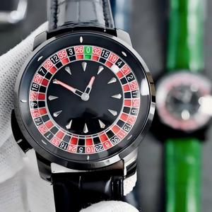 <span class=keywords><strong>Montre</strong></span> mécanique automatique de luxe pour homme <span class=keywords><strong>Jacob</strong></span> Roulette Time, cadran de 44 mm, bracelet en cuir - Product Image 2