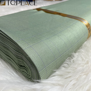 Tela de Alta Calidad para <span class=keywords><strong>Trajes</strong></span> de <span class=keywords><strong>Hombre</strong></span>, 5 Yardas, Ropa Nigeriana para <span class=keywords><strong>Hombre</strong></span>, Tela de Malla para Fiestas - Product Image 5