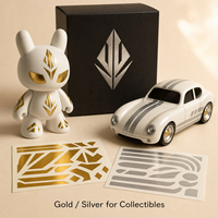 Autocollants personnalisés pour toboggans aquatiques, kits de modélisme, figurines en PVC et ABS, encre écologique, couleurs assorties or et argent, faible MOQ
