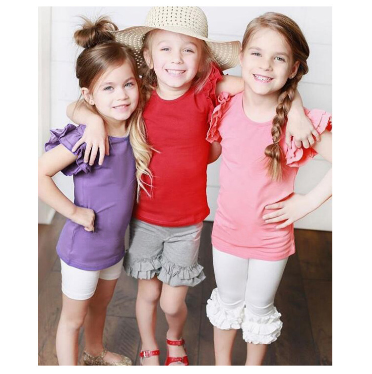 Летняя новинка от Sunny Baby, Детская футболка ярких цветов, популярный стильный кружевной топ с коротким рукавом для девочек