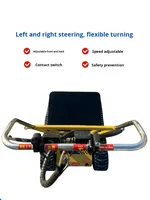 Chariot électrique pliable à large base pour monter les escaliers avec roues en caoutchouc, outil de transport maniable pour le stockage, les courses et les travaux agricoles