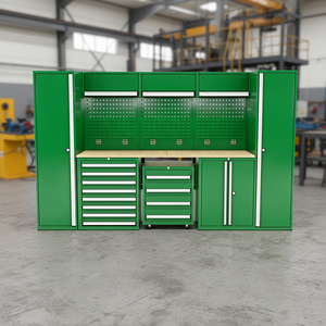 Armoire à outils en acier laminé à froid robuste avec 8 tiroirs et <span class=keywords><strong>établi</strong></span>, personnalisable OEM/ODM pour le rangement d'atelier et de garage - Product Image 2