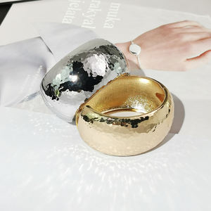 أساور كبيرة واسعة واسعة البيان الكفة نمط مطرقة المعادن سوار اكسسوارات سحر هندسية - Product Image 5