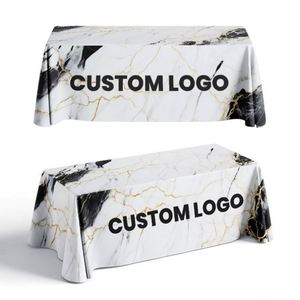 Funda de Mesa Publicitaria Personalizada para Ferias Comerciales, Tela Elástica Ajustable para Mesa de 6 y 8 pies, Banner para Mesa - Product Image 4
