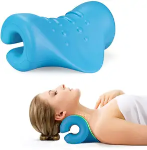 गर्दन ग्रीवा कंधे Chiropractic Relaxer समर्थन कर्षण तकिया गर्दन स्ट्रेचर कंधे Relaxer मालिश तकिया