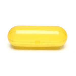 Shinetai אופנתי Custom משקפיים מקרה צהוב קפסולת צורת פלסטיק משקפיים תיבת אריזה - Product Image 6