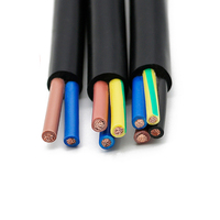 300/500V 2 Core RVV Câble en cuivre Flexible 1.5mm2 2.5mm2 Fils électriques noirs PVC isolé solide nu pour l'application de puissance