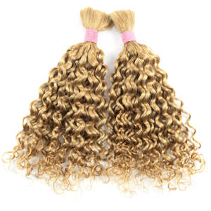 Vente en gros cheveux bruts ondulés tressés en vrac sans trame coiffures #27 tresses bohèmes - Product Image 2