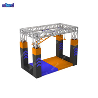 Diseño de Circuito de Fitness Ninja, Conjunto de Entrenamiento Completo para Proyectos Llave en Mano Multifuncionales, Muro de Escalada Comercial