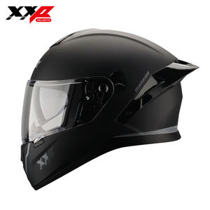 Casques de moto intégraux en ABS noir mat, nouveau spoiler large, visière transparente, boucle à dégagement rapide, XXP Warr DOT, garantie de 6 mois - Product Image 3