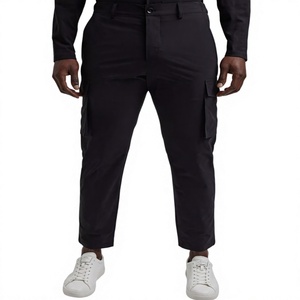 Customized Men's High Quality <b>Canvas</b> <b>Plain</b> Dyed Straight Casual Training Jogging Pants with Drawstring Closure - Product Image 4