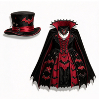 Costume de Cosplay de Canard Vampire d'Halloween avec Chapeau Haut de Forme pour Jardin, Décoration de Fête et Festival, pour Statue de 23 Pouces de Haut