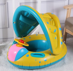 Juego de natación para bebé, flotador de <span class=keywords><strong>piscina</strong></span> inflable con dosel de protección solar para niños de 3 a 36 <span class=keywords><strong>meses</strong></span> - Product Image 2