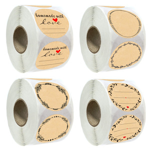 4 modèles de couronnes différentes, étiquettes imperméables en papier kraft pour bocaux Mason et garde-manger, autocollants pour bocaux, couvercles, artisanat et bougies - Product Image 3