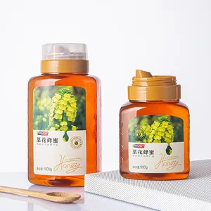 High quality transparent syrup packaging squeeze bottle honey plastic containers for honey honey packaging jar