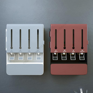 Étagère murale multifonctionnelle en plastique ABS écologique pour accessoires de cuisine, support à épices, boîte de rangement pour condiments (vente en gros) - Product Image 5