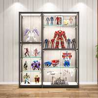 Vitrine en verre minimaliste moderne pour modèles Lego et figurines d'action pour la maison Solution de stockage de salon