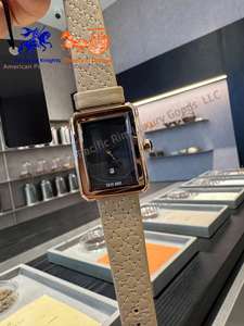 Best-Selling Luxury Women's <b>Square</b> Quartz Watch Waterproof with Moon Phase Feature 22mm Leather Band - Product Image 3