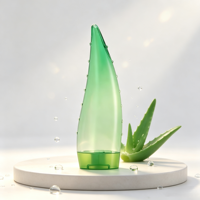 Design unique en forme de feuille d'aloe vera, aspect vert translucide accrocheur, parfait pour le gel d'aloe vera