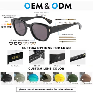 Óculos de Sol Femininos Clássicos Retro de Luxo com Armação Quadrada Pequena Polarizados em Acetato Preto - Product Image 6
