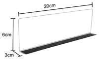 Séparateur d'étagère en PVC transparent OFL en forme de L pour supermarché, séparateurs d'étagère en acrylique transparent, séparateur d'étagère de placard