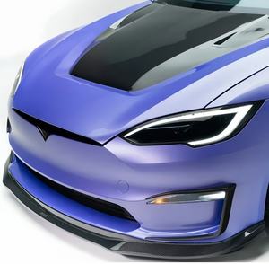 Kit carrosserie aérodynamique en fibre de carbone <span class=keywords><strong>s</strong></span>èche en forme de V <span class=keywords><strong>Tesla</strong></span> <span class=keywords><strong>Model</strong></span> <span class=keywords><strong>S</strong></span> 2022-2024 lèvre <span class=keywords><strong>avant</strong></span> jupe latérale diffuseur <span class=keywords><strong>coffre</strong></span> capot pare-chocs type V - Product Image 5