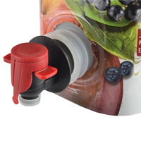 Sac à fond double pliable personnalisé de 2L, 3L, 5L, sac debout, distributeur de vin, de café, sac en boîte avec robinet Vitop