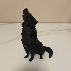 Modèle Loup hurlant, Version haut de gamme minimaliste, Sculpture animale de bureau imprimée en 3D, Art populaire, Recommandé pour la maternité - Product Image 5