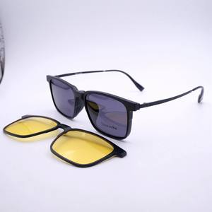 กรอบแว่นตา96829กรอบพลาสติกเหล็กไทเทเนียมสำหรับผู้ชายกรอบแว่น3 in 1แบบแม่เหล็ก - Product Image 2