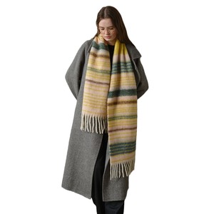Bufanda de mezcla de lana a rayas y cuadros con tacto de cachemira sintética, gruesa y cálida para invierno, chales y envolturas de pashmina para mujer, venta al por mayor de fábrica. - Product Image 5
