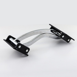 Charnières réglables avant-arrière pour canapé 230mm 280mm, en fer chromé noir, à montage en surface, charnières modernes pour meubles - Product Image 3