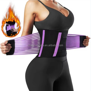 สายรัดเอวสำหรับออกกำลังกายลดน้ำหนักของผู้หญิงพร้อมเข็มขัดนีโอพรีนสองชั้นพิมพ์โลโก้ใหม่ - Product Image 1