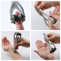 Rouleau de massage en pierre naturelle pour les doigts, masseur de drainage des méridiens des doigts pour la relaxation des tissus profonds et le soulagement de la douleur