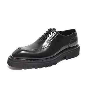 Chaussures habillées Oxford en cuir véritable imperméables pour hommes 2025, à lacets, pour mariage, bureau et usage décontracté professionnel - Product Image 4