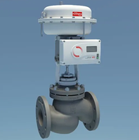 Aktuator Pneumatik dengan Flowserve 520MD Logix Positioner Ball Valve Dukungan OEM Katup Pengurang Tekanan SMC