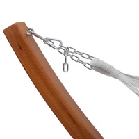 Hamac double moderne avec support, lit suspendu en bois écologique pour patio, cour, balcon - Lit suspendu portable pour 2 personnes