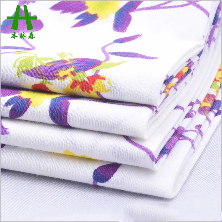 Mulinsen Textile Woven 97% Cotton 3% Spandex Stretch Poplin Egyptian Print Fabric